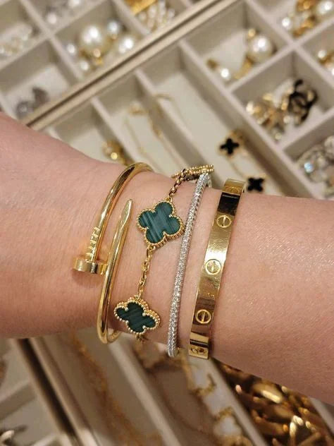 KLOVER | Grønn Armbånd