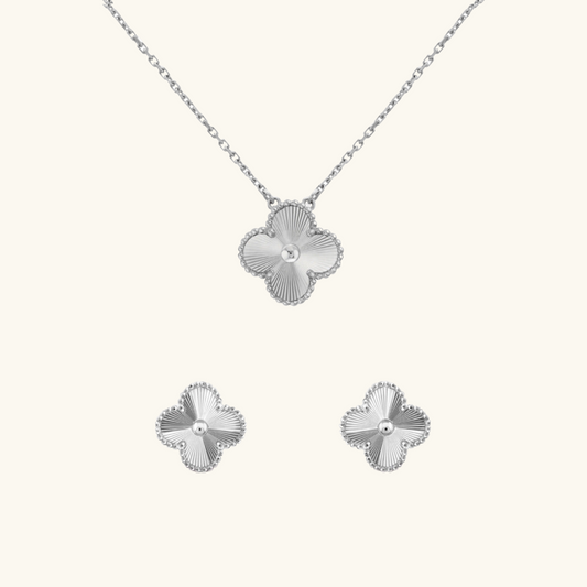 CLOVER | Sølv Guilloché 2-Bundle