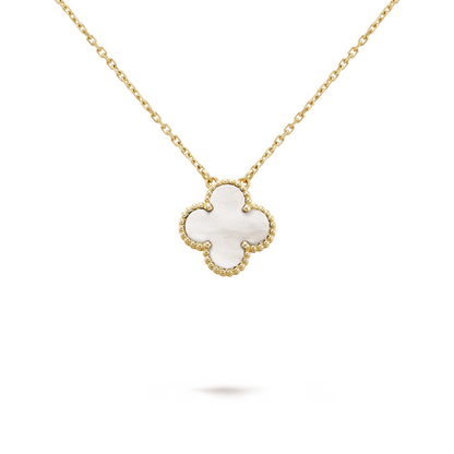 CLOVER | Hvit/Gold Halskjede